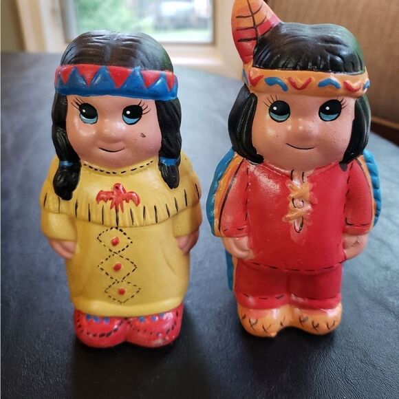 Bisque American Indian Boy & Girl Set - Picture 2 of 8